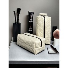 Bej Renkli Makya Çantası, Şık ve Kullanışlı Taşıma Çözümü