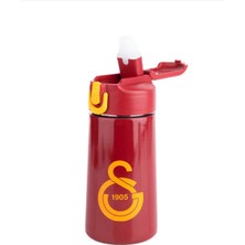 Galatasaray Lisanslı Logolu Pipetli Çelik Matara 500ML