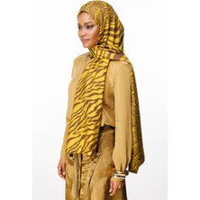 Riad Desen Çift Taraflı Şal Acı Kahve-Hardal