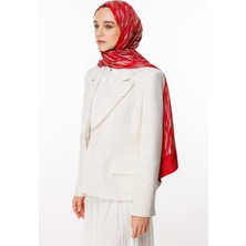 Selis Desen Çift Taraflı Şal Bordo-Mint Yeşili