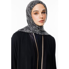 Velora Desen Çift Taraflı Şal Siyah-Siyah