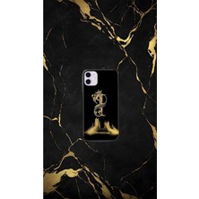 Siyah Desenli Gold B Harfi Ip 12 Pro
