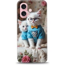 Sevimli Kedi Tasarımlı Kılıf Iphone 16