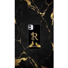 Siyah Desenli Gold Harf-O