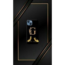 Siyah Desenli Gold I Harfi Ip 13 Uyumlu