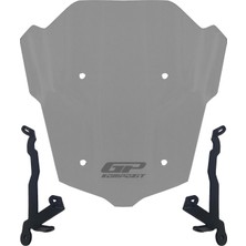GP Kompozit Honda CB650R E-CLUTCH 2025-2026 Uyumlu Kısa Ön Cam Füme 27 cm