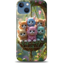 Sevimli Kedi Tasarımlı Kılıf Iphone 15