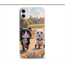 Sevimli Kedi Tasarımlı Kılıf Iphone 12