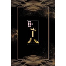 Siyah Desenli Gold U Harfi Ip 16