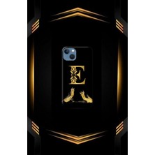 Siyah Desenli Gold S Harfi Ip 15 Uyumlu