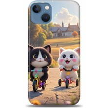Sevimli Kedi Tasarımlı Kılıf Iphone 15