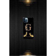 Siyah Desenli Gold I Harfi 14 Pro Max