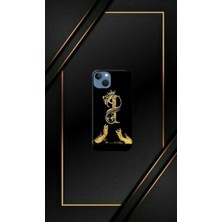 Siyah Desenli Gold U Harfi Ip 14