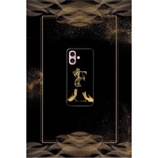 Siyah Desenli Gold O Harfi Ip 16