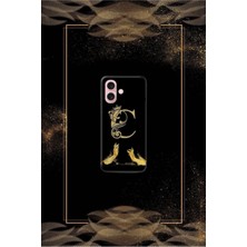 Siyah Desenli Gold S Harfi Ip 16