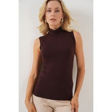 Kadın Kolsuz Body 4348 - Kahverengi