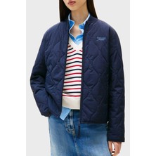Tommy Jeans Kapitoneli Relaxed Fit Kolej Yaka Mevsimlik Mont Bayan Mont DW0DW20962 C1G