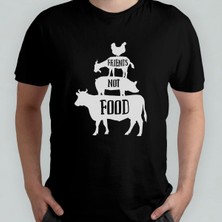 Vegan Vejetaryen Vegetarian %100 Pamuklu Bisiklet Yaka T-Shirt Model 10