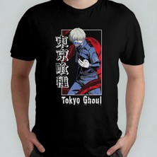 Tokyo Ghoul %100 Pamuklu Bisiklet Yaka T-Shirt Model 4