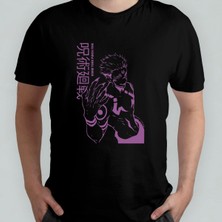 Jujutsu Kaisen Itadori Vs Sakuna %100 Pamuklu Bisiklet Yaka T-Shirt Model - 2