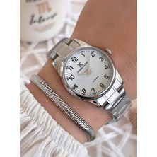 Daniel Klein Çelik Kordon 3 Atm Suya Dayanıklı Özel Tasarım Kadın Kol Saat+Bileklik VS.BLKT.0475