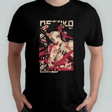 Demon Slayer Kimetsu No Yaiba Nezuko %100 Pamuklu Bisiklet Yaka T-Shirt Model - 3
