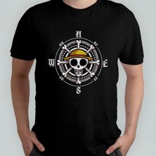One Piece %100 Pamuklu Bisiklet Yaka T-Shirt Model - 11
