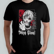 Tokyo Ghoul %100 Pamuklu Bisiklet Yaka T-Shirt Model 1