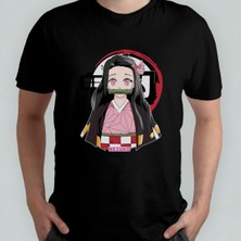 Demon Slayer Kimetsu No Yaiba Nezuko %100 Pamuklu Bisiklet Yaka T-Shirt Model - 1