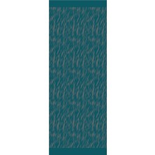 Selis Desen Çift Taraflı Şal Koyu Gri-Zümrüt