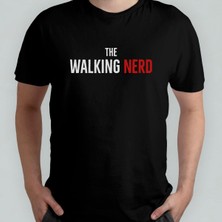 The Walking Nerd - Geek %100 Pamuklu Bisiklet Yaka T-Shirt Model 1