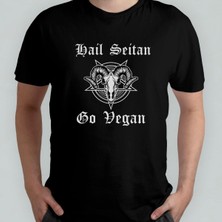 Vegan Vejetaryen Vegetarian %100 Pamuklu Bisiklet Yaka T-Shirt Model 8