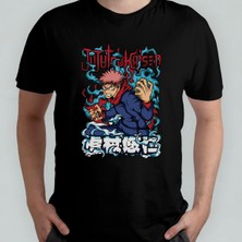 Jujutsu Kaisen Unisex %100 Pamuklu Bisiklet Yaka T-Shirt Model 6