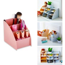 UltraNova 3 Bölmeli Makyaj Organizeri Masa Üstü Düzenleyici Şık ve Pratik Depolama