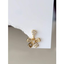 Eva Takı Store Sallantılı Fiyonk Kurdela Model Kıkırdak Piercing Tragus Helix Altın Gold Renk Küpe