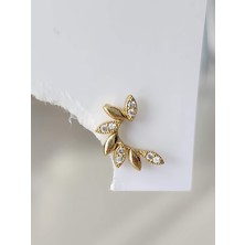 Eva Takı Store Buğday Başak Arpa Model Kıkırdak Piercing Tragus Helix Altın Gold Renk Küpe