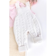 Triko Kışlık 2'li Kız Bebek Salopet Tulum Set