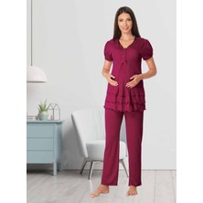 Dvina Effortt Lohusa Pijama Takımı Fuşya - 8022