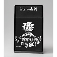 Rick And Morty Toxic Rick Desenli Isimli Hediyelik Metal Sigara Tabakası