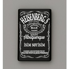 Heisenberg Breaking Bad Desenli Metal Sigara Tabakası Isimli Hediyelik