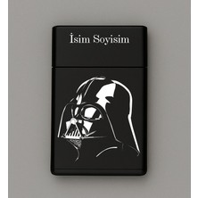 Darth Vader Desenli Metal Sigara Tabakası – Kişiye Özel Isimli Tütün Kutusu Hediyelik M45
