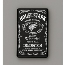 House Stark Got Desenli Metal Sigara Tabakası – Kişiye Özel Isimli Tütün Kutusu Hediyelik