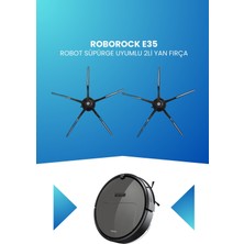 Electroll Roborock E35 Robot Süpürge Uyumlu 2li Yan Fırça Siyah