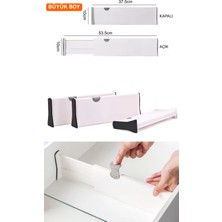 Büyük Boy Ayarlı Çekmece Ayırıcı 3'lü Paket