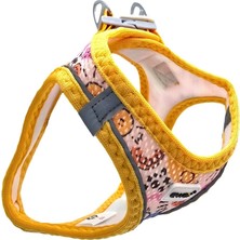Soft Air Mesh Güneş Desenli Kedi Köpek Göğüs Tasması