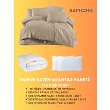 Merya Tek Kişilik Saten Avantaj Paket Kapiçino