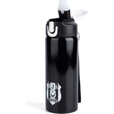 Beşiktaş Lisanslı Logolu Pipetli Çelik Matara 600ML