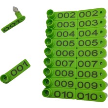 200 Adet Yeşil Renk Kuzu Küpesi(Parmak Küpe)+Pens Ucu Hediye