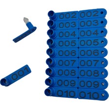 450 Adet Mavi Renk Kuzu Küpesi (Parmak Küpe)+ Pens Ucu Hediye