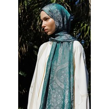 Soler Desen Shine Line Şal Zümrüt-Pembe